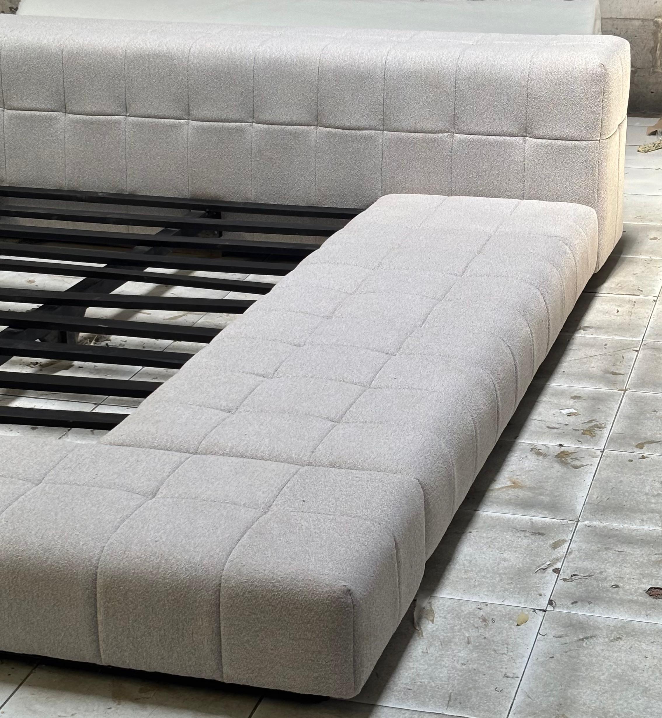 BF-06 - Upholstered Bed Frame with Side Sofa