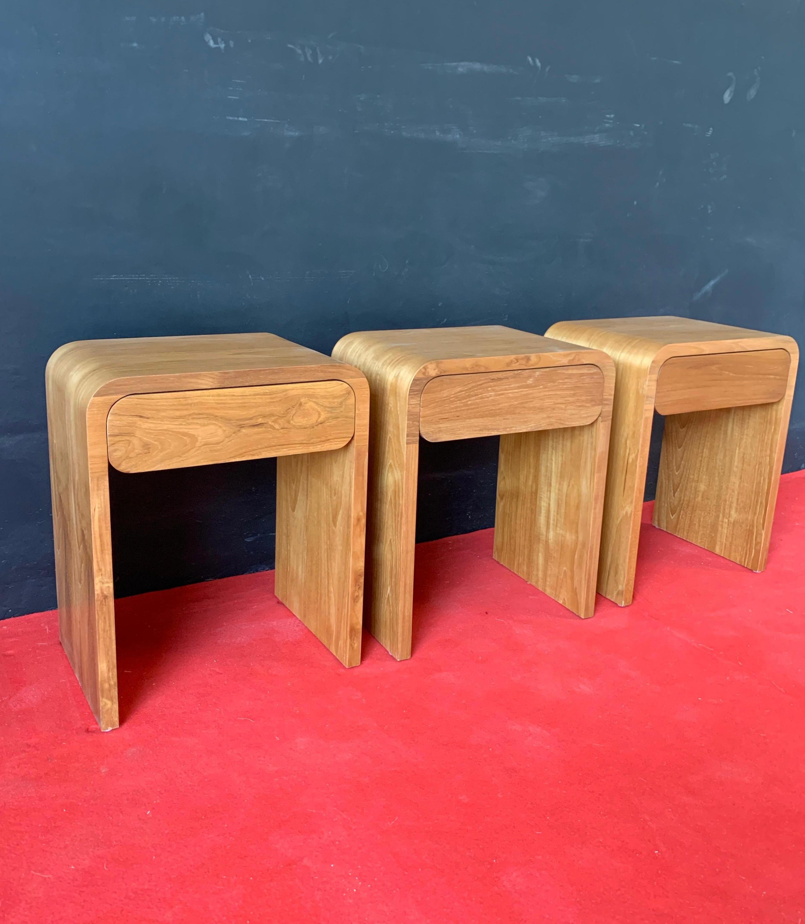 ST-02 – Solid Teak Wood Bedside Table with 1 Drawer