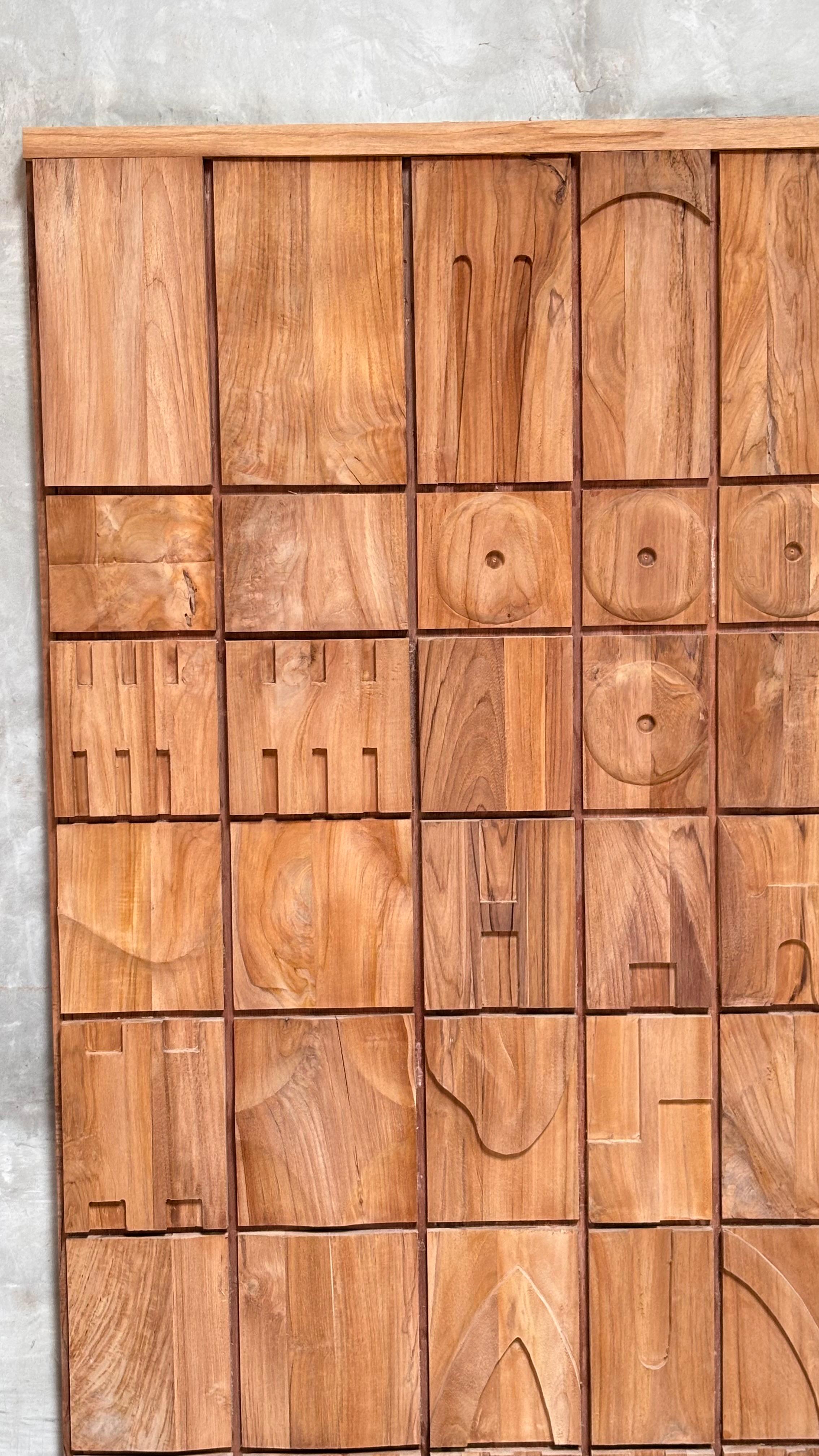 WP-01 - Decorative Teak Wall Panel