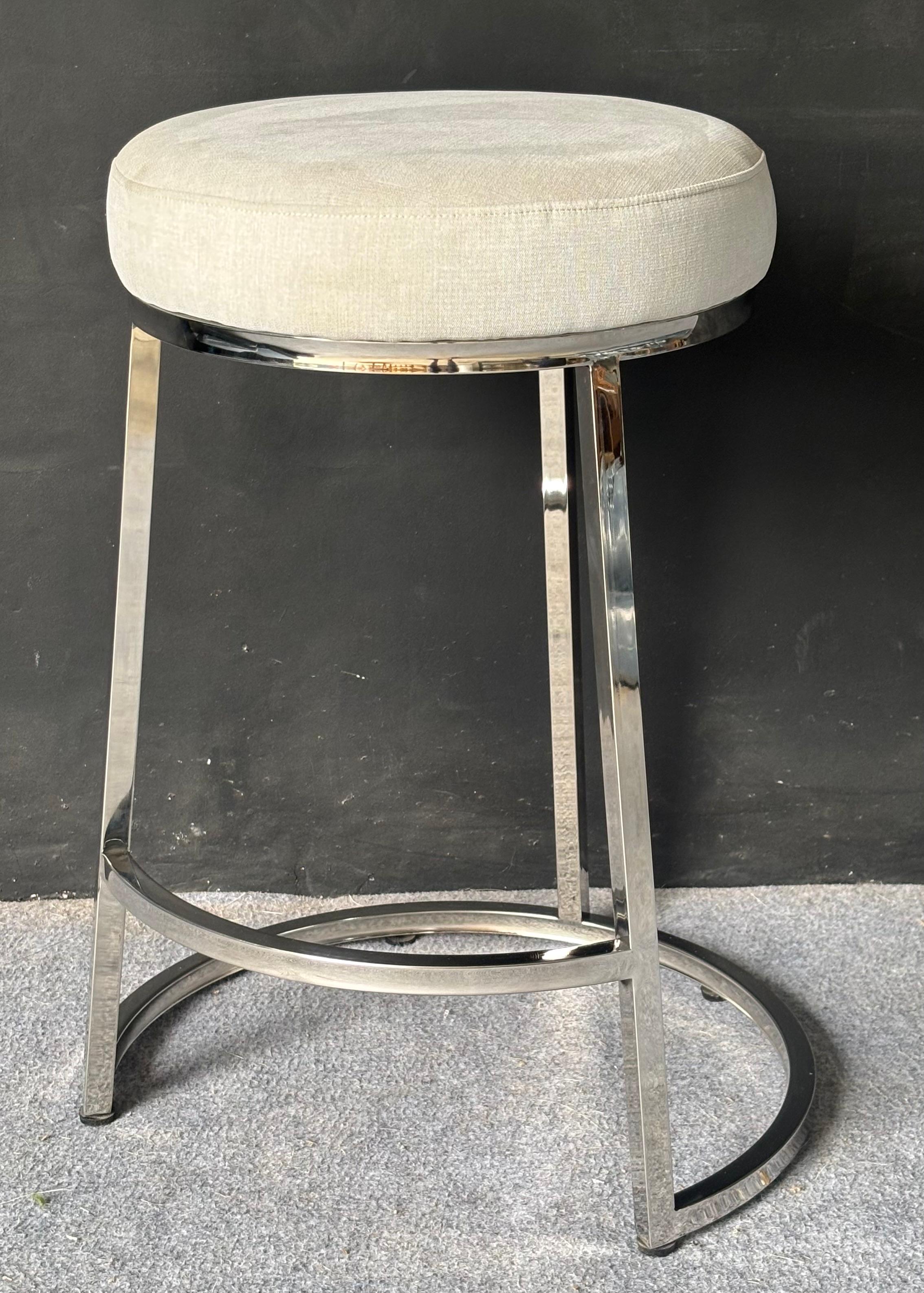 BS-06 - Stainless Steel Stool with Cushion Seat
