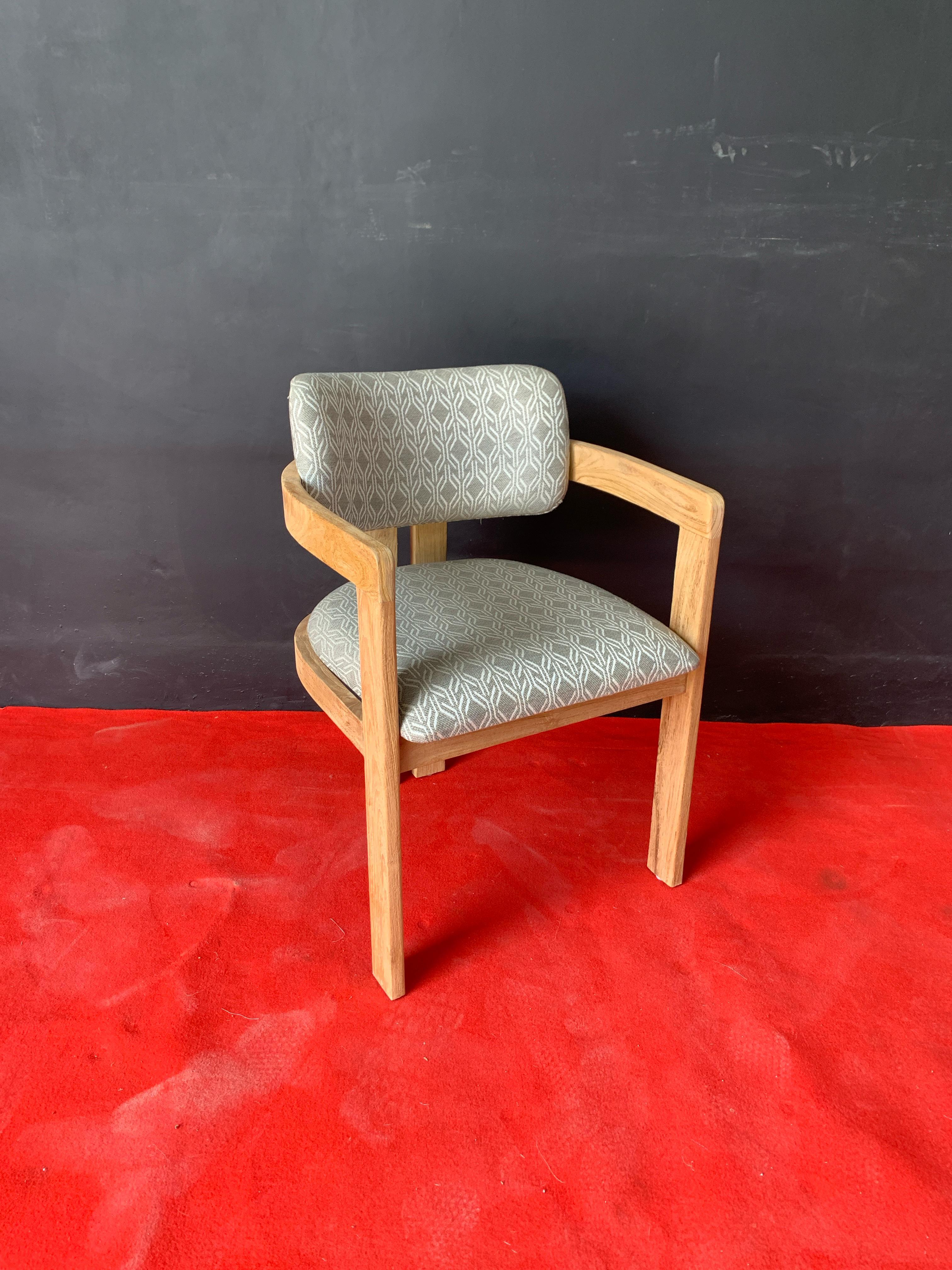 DAC-01 - Wooden Chair with Upholstered Seat and Backrest
