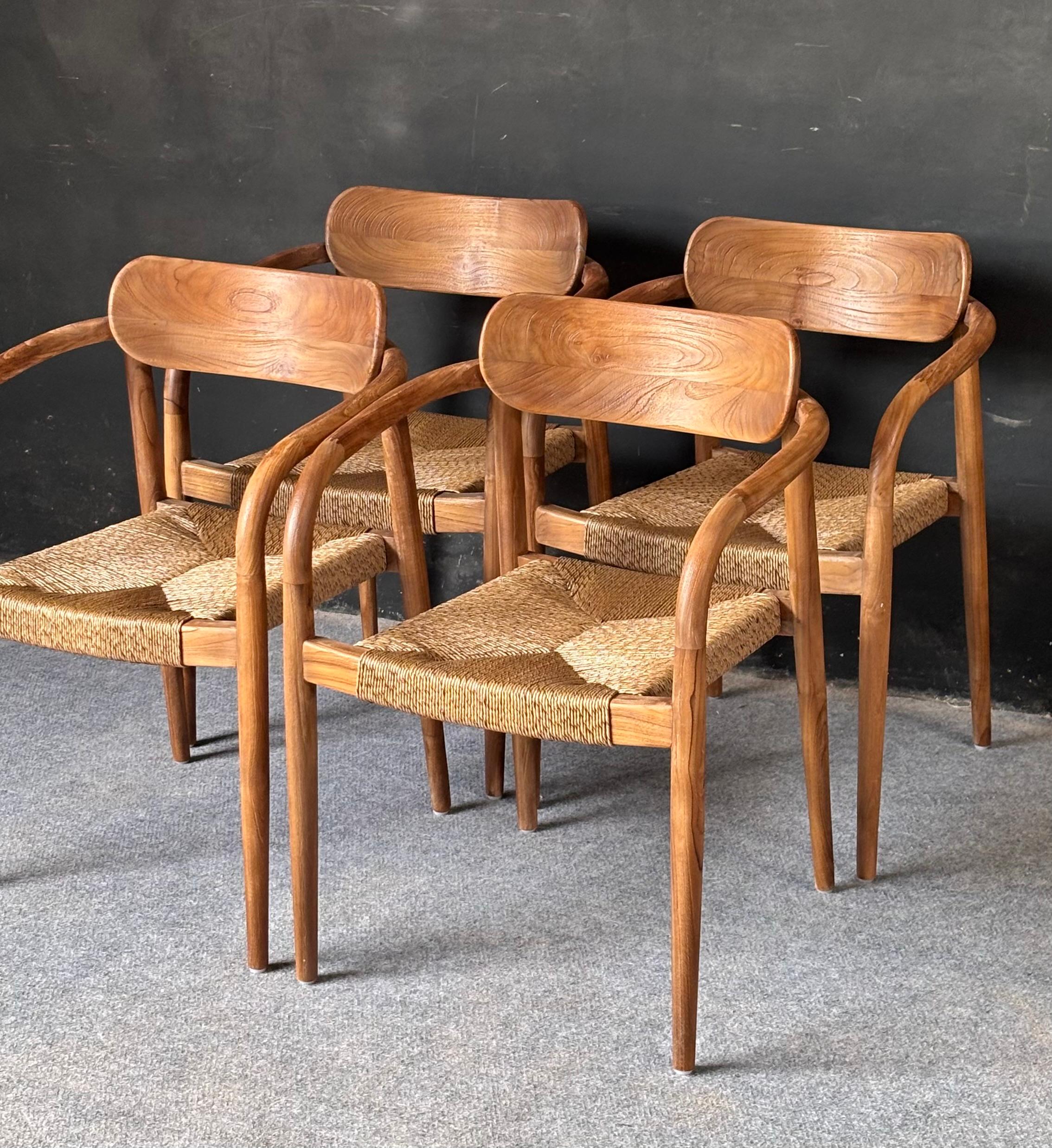 DAC-04 - Dining Arm Chair with Woven Seat