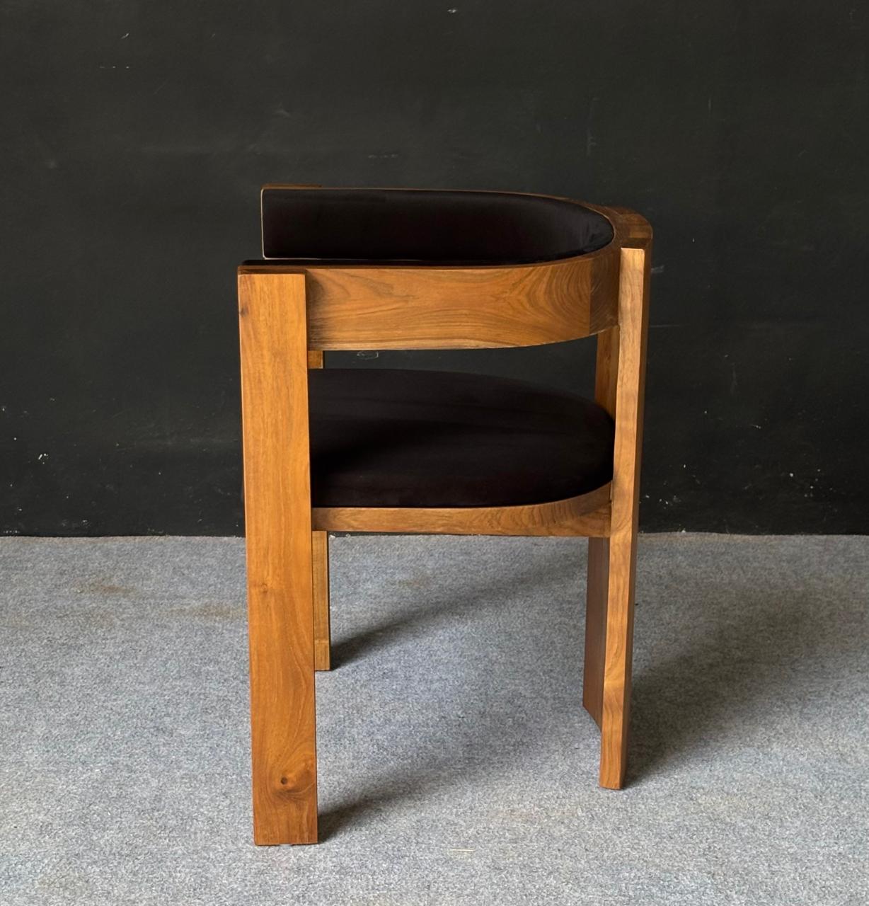 DAC-10 - Wooden Chair with Upholstered Seat and Backrest