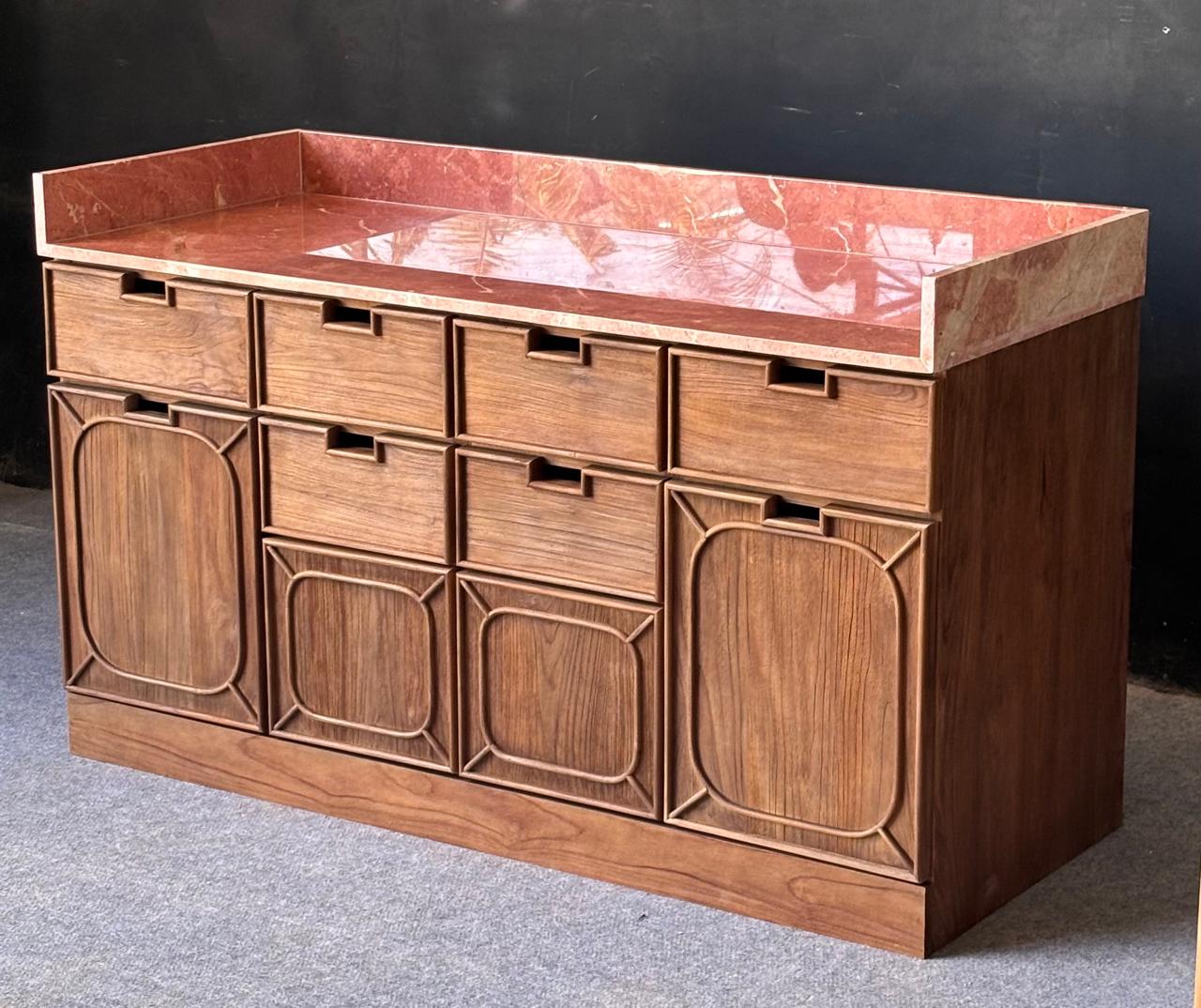 WC-06 - Rustic Cabinet with Marble Top