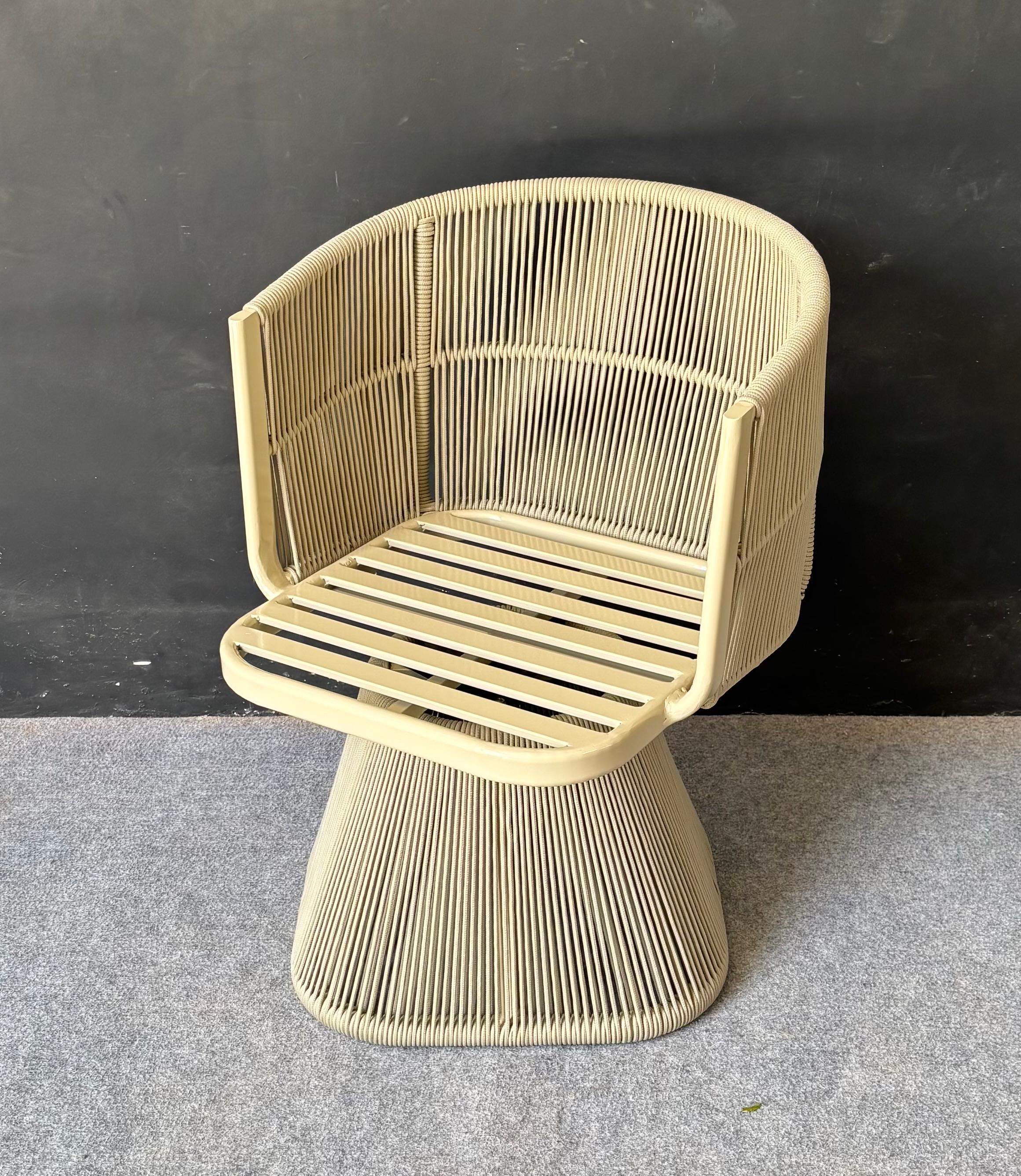 LC-10 - Aluminium Rope Swivel Lounge Chair