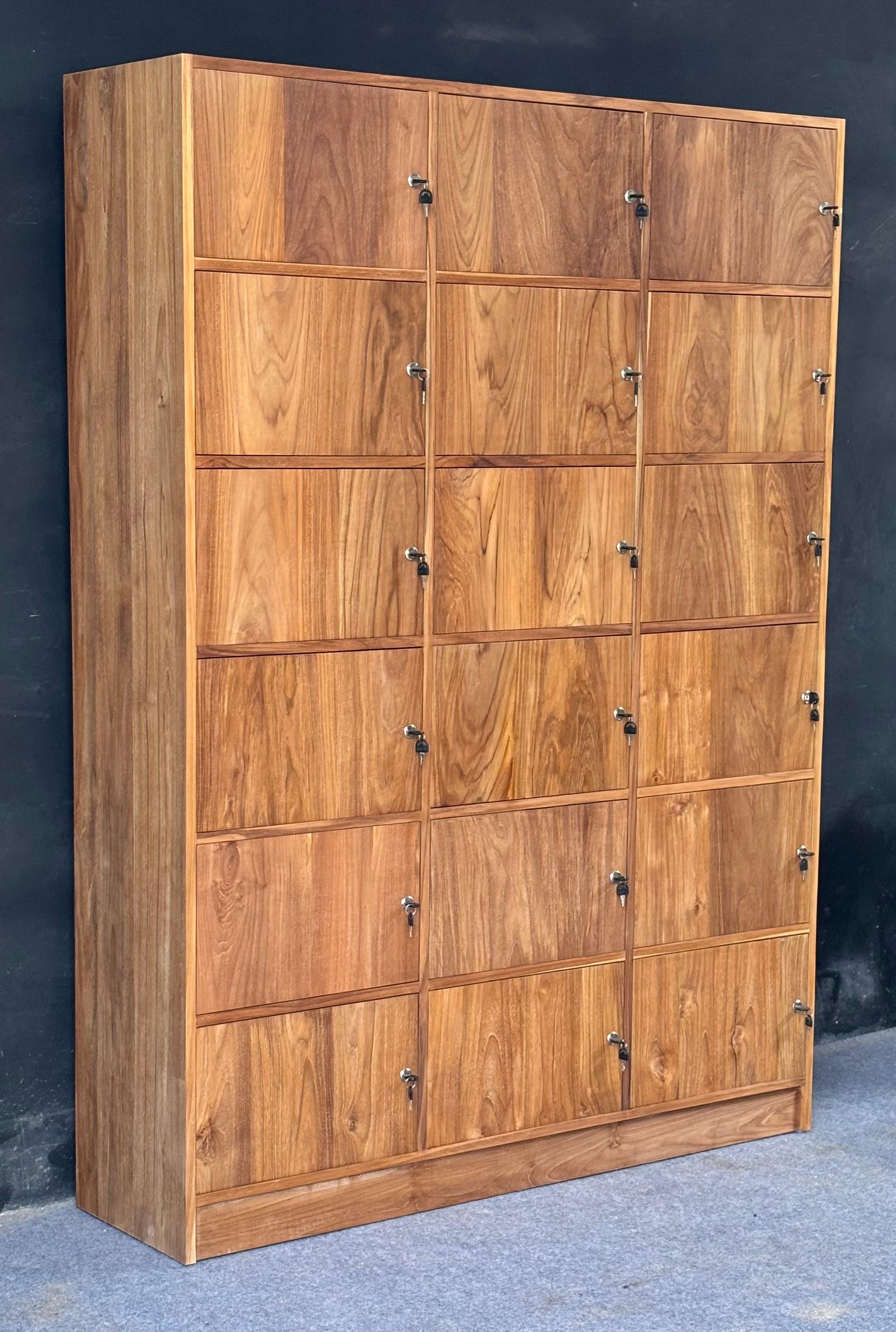 WC-04 - Locker Cabinet Natural Teak Wood