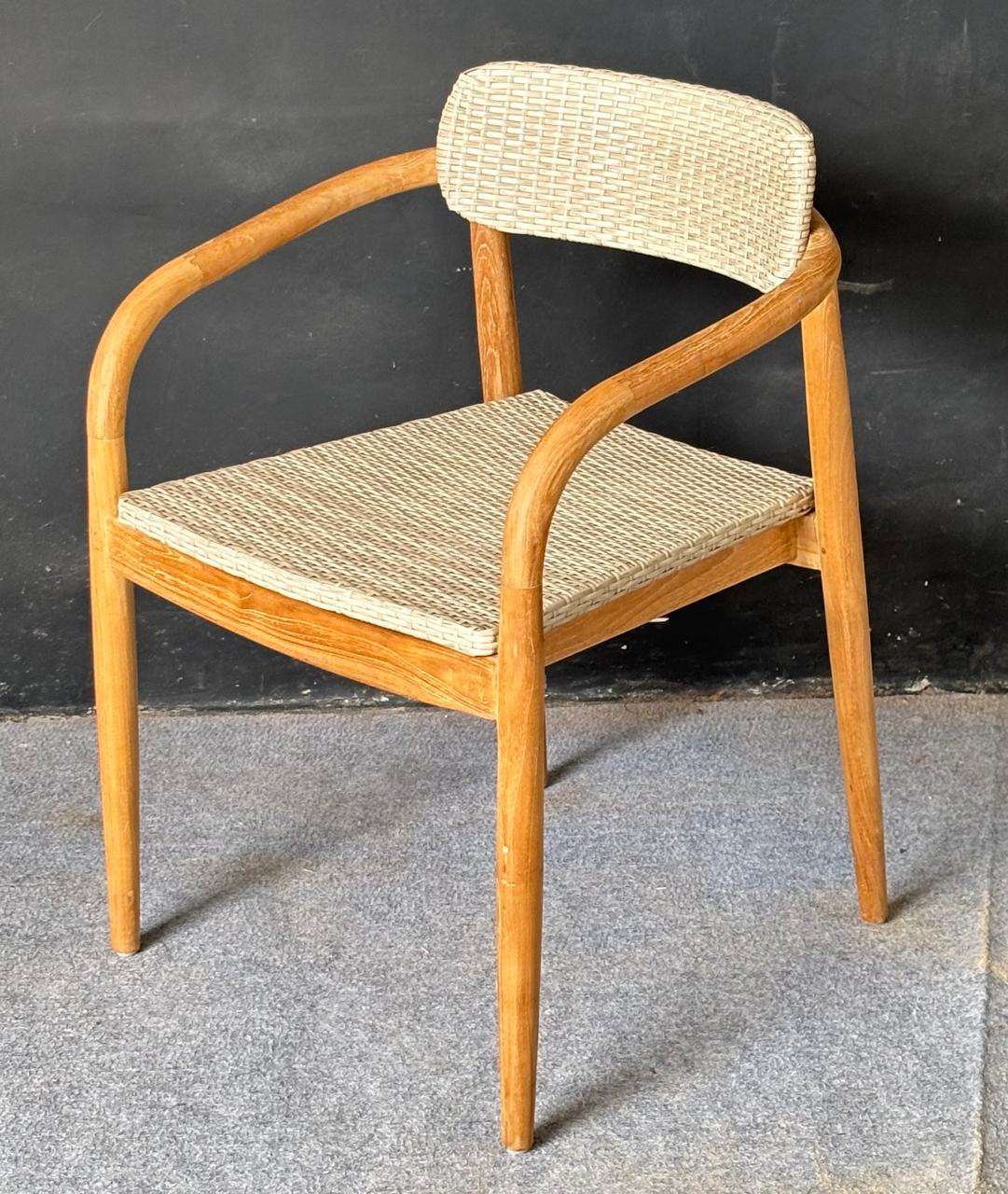 DAC-07 - Dining Arm Chair with Synthetic Rattan Weave