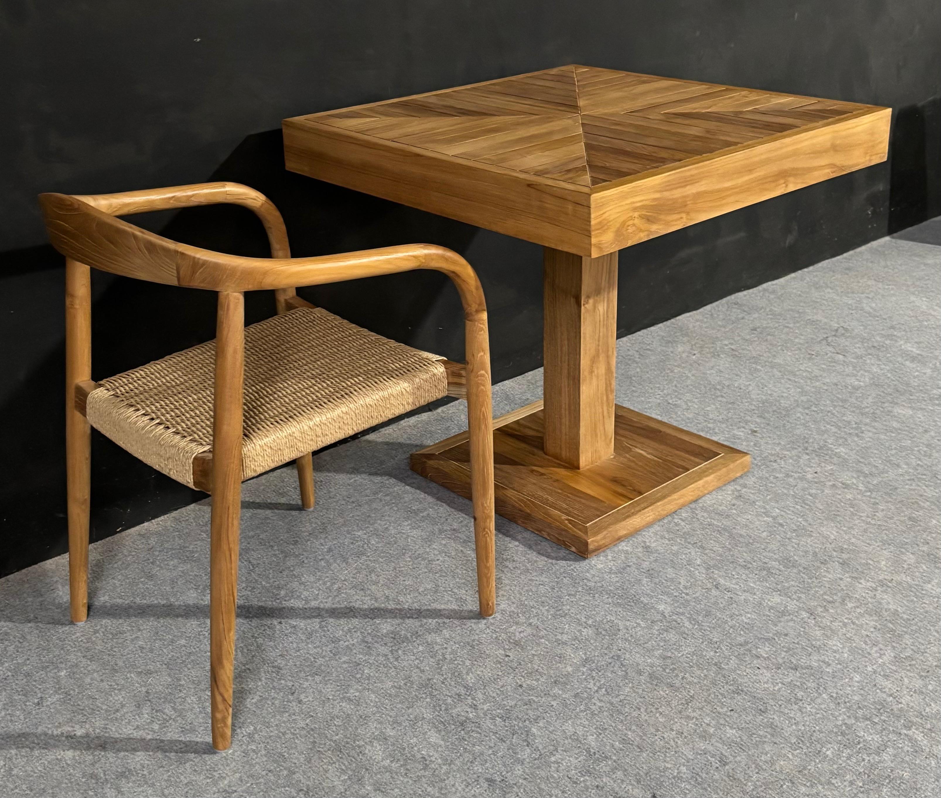 DS-11 - Teak Dining Set with Woven Chairs