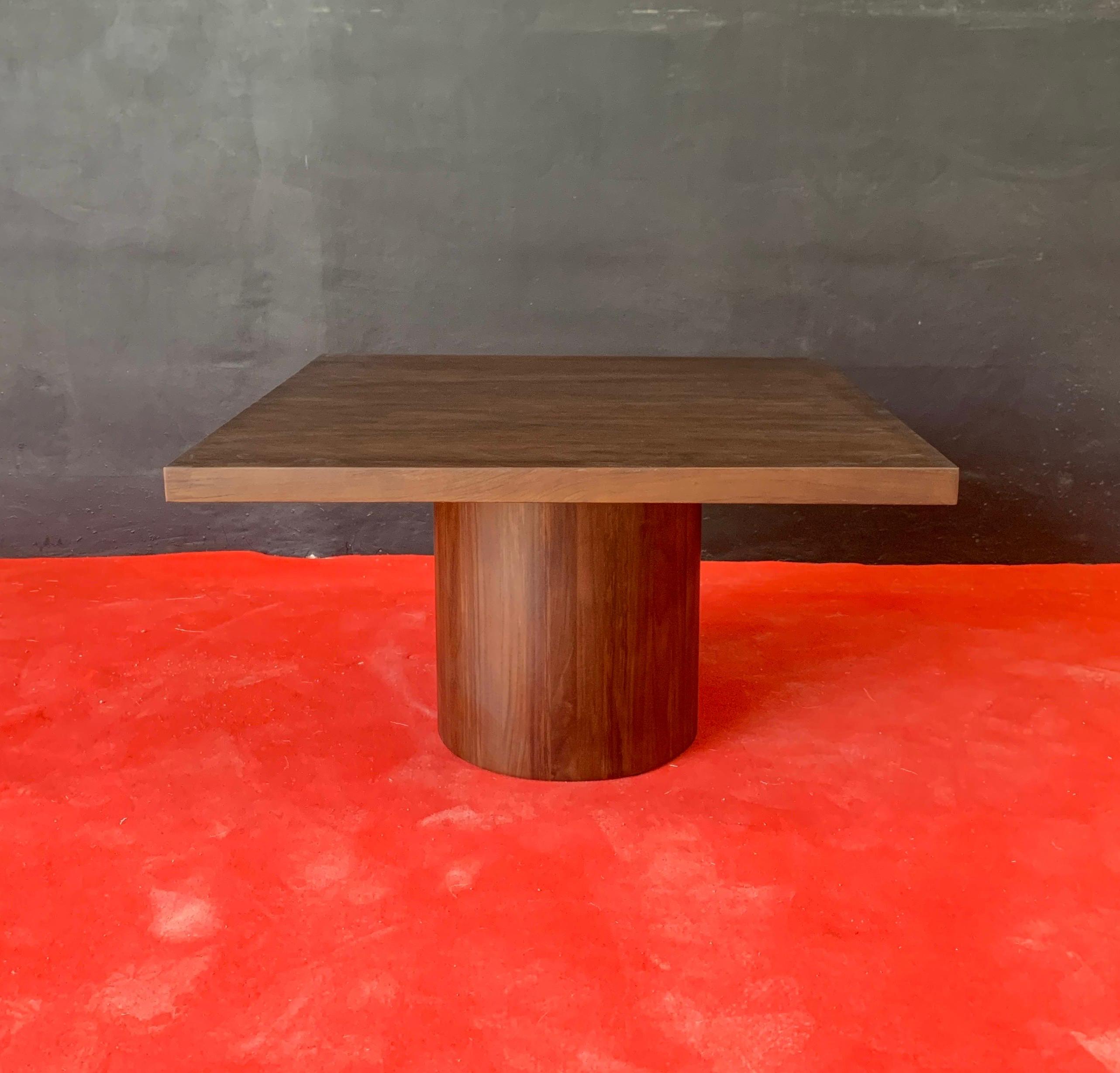 CT-03 – Wooden Coffee Table with Pedestal Base